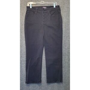 NYDJ Jeans Women's Size 6  Marilyn Straight Black Wash Lift Tuck Technology
